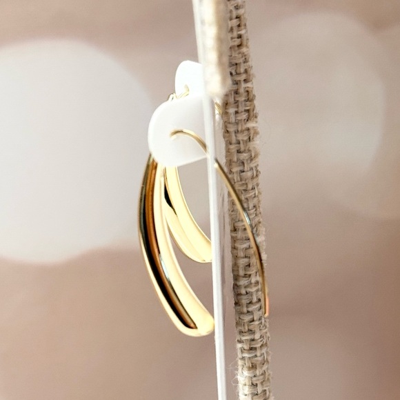 Lauren Ralph Lauren Gold Sculptural Threader Earrings - Picture 3 of 4